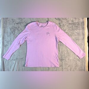 Guy Harvey Women's Medium Flamingo Long Sleeve Graphic T Shirt 100% Cotton Chic